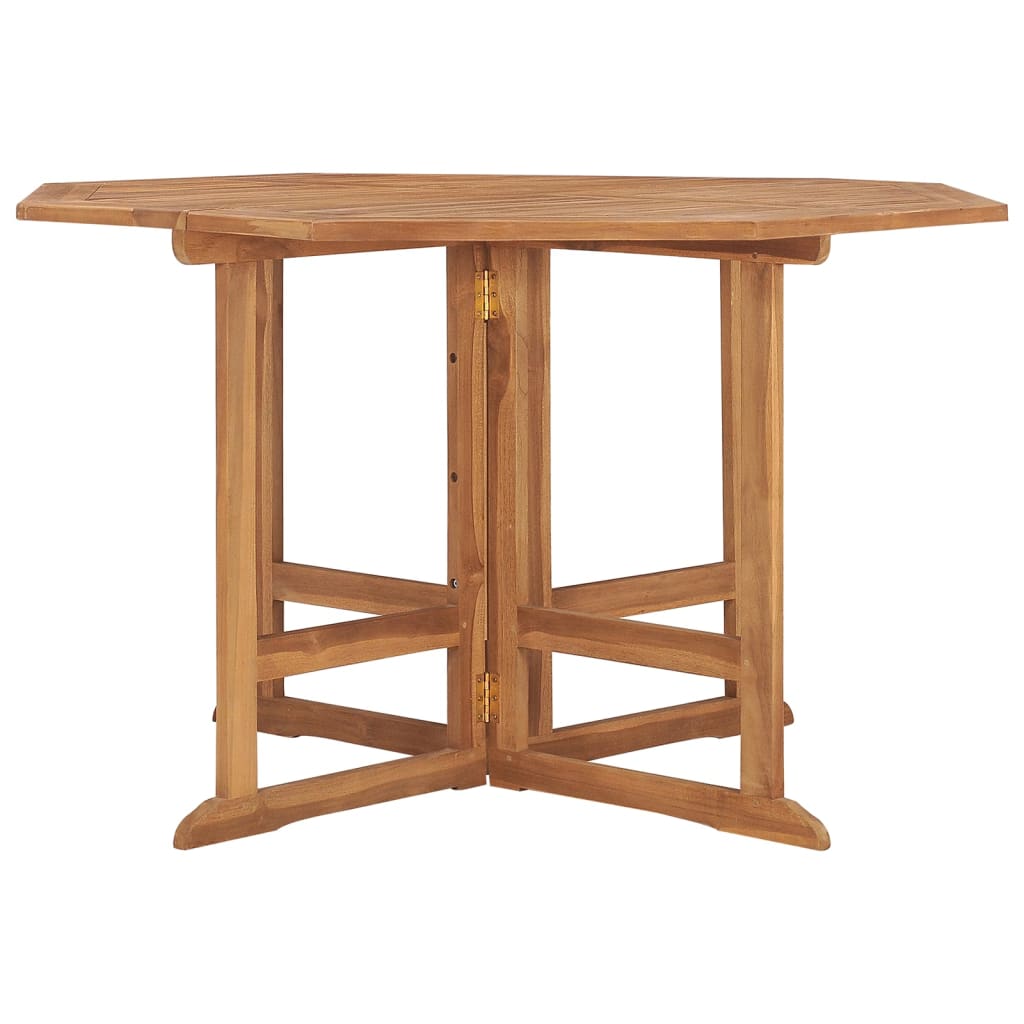 vidaXL Folding Garden Dining Table 110x110x75 cm Solid Wood Teak