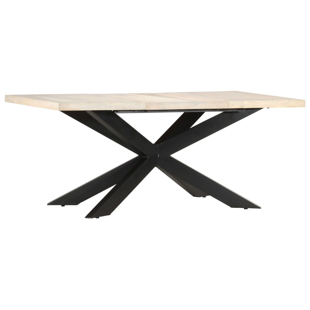 vidaXL Dining Table 180x90x76 cm Solid Bleached Mango Wood