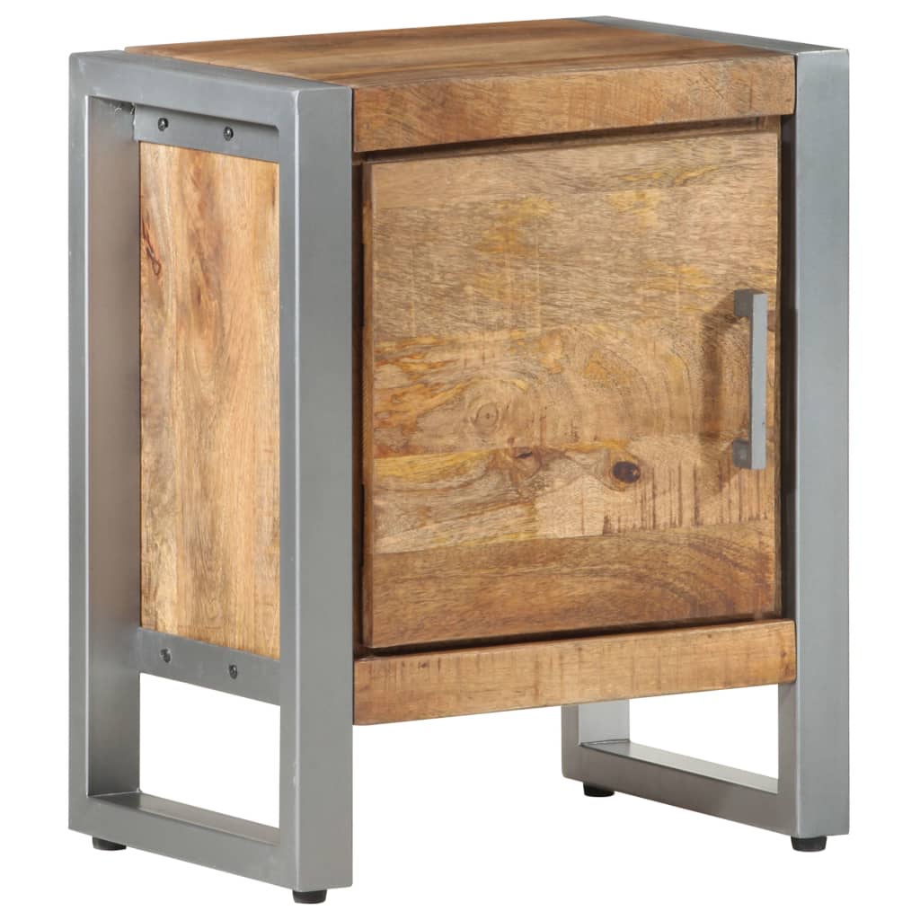 vidaXL Bedside Cabinet 40x30x50 cm Rough Mango Wood