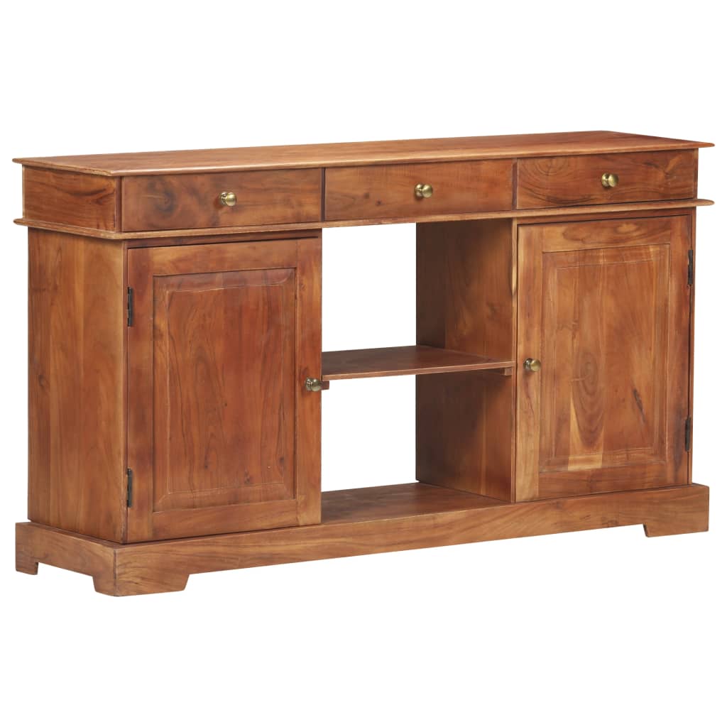 vidaXL Sideboard 135x35x75 cm Solid Acacia Wood