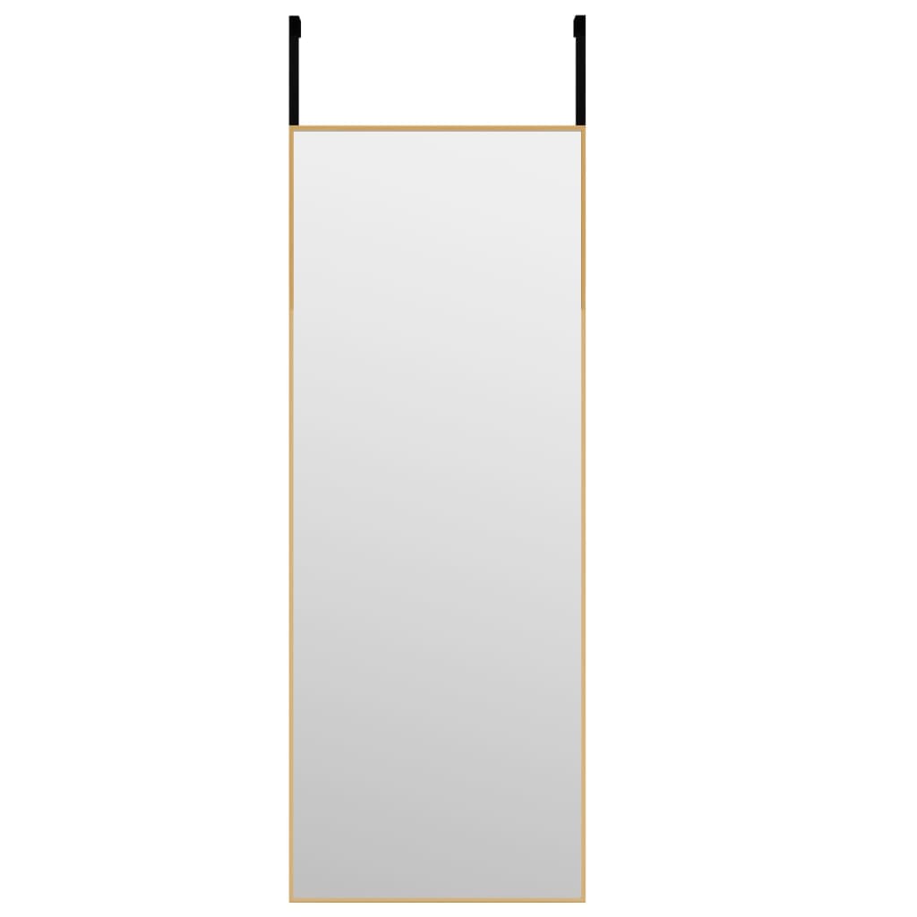 vidaXL Door Mirror Gold 30x80 cm Glass and Aluminium
