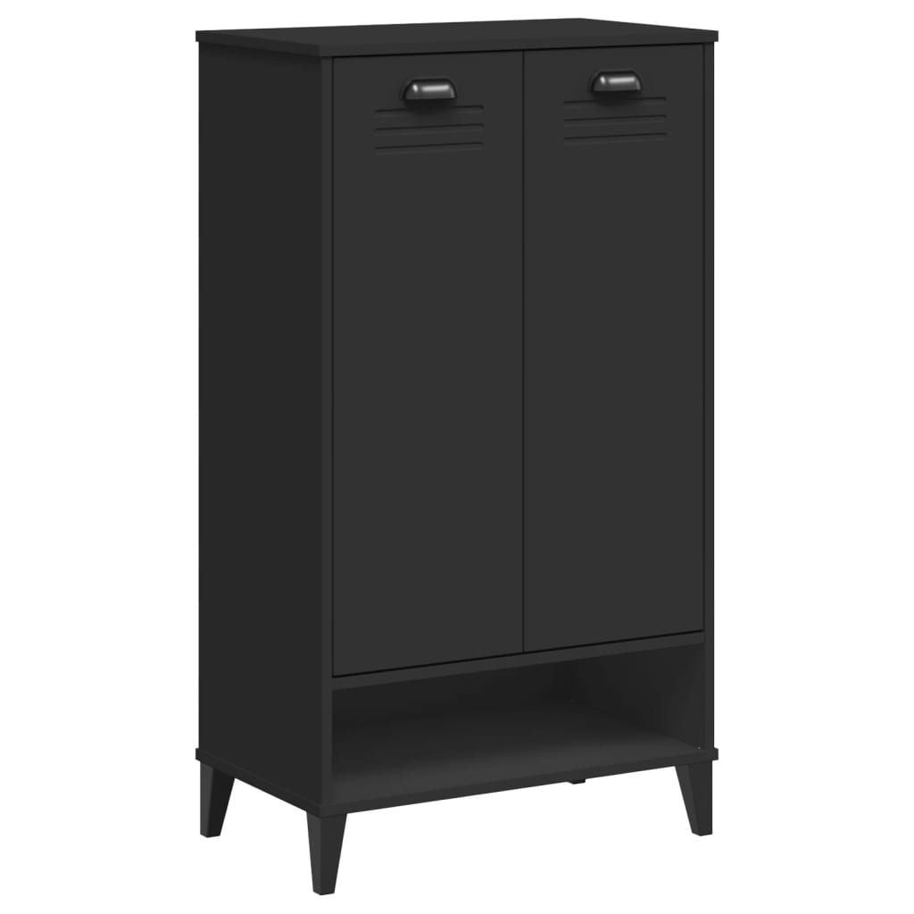 vidaXL Shoe Cabinet VIKEN Black Engineered Wood