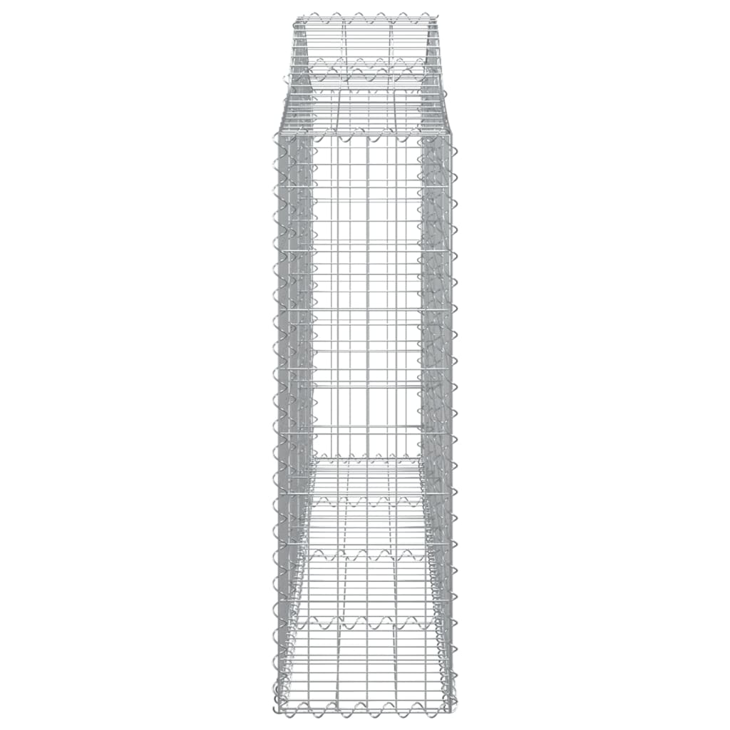 vidaXL Arched Gabion Basket 200x30x100/120 cm Galvanised Iron