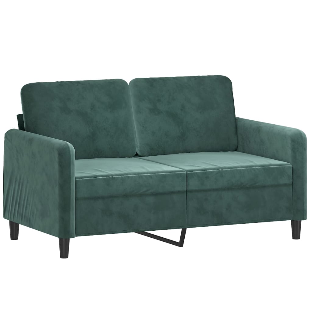 vidaXL 2-Seater Sofa Dark Green 120 cm Velvet