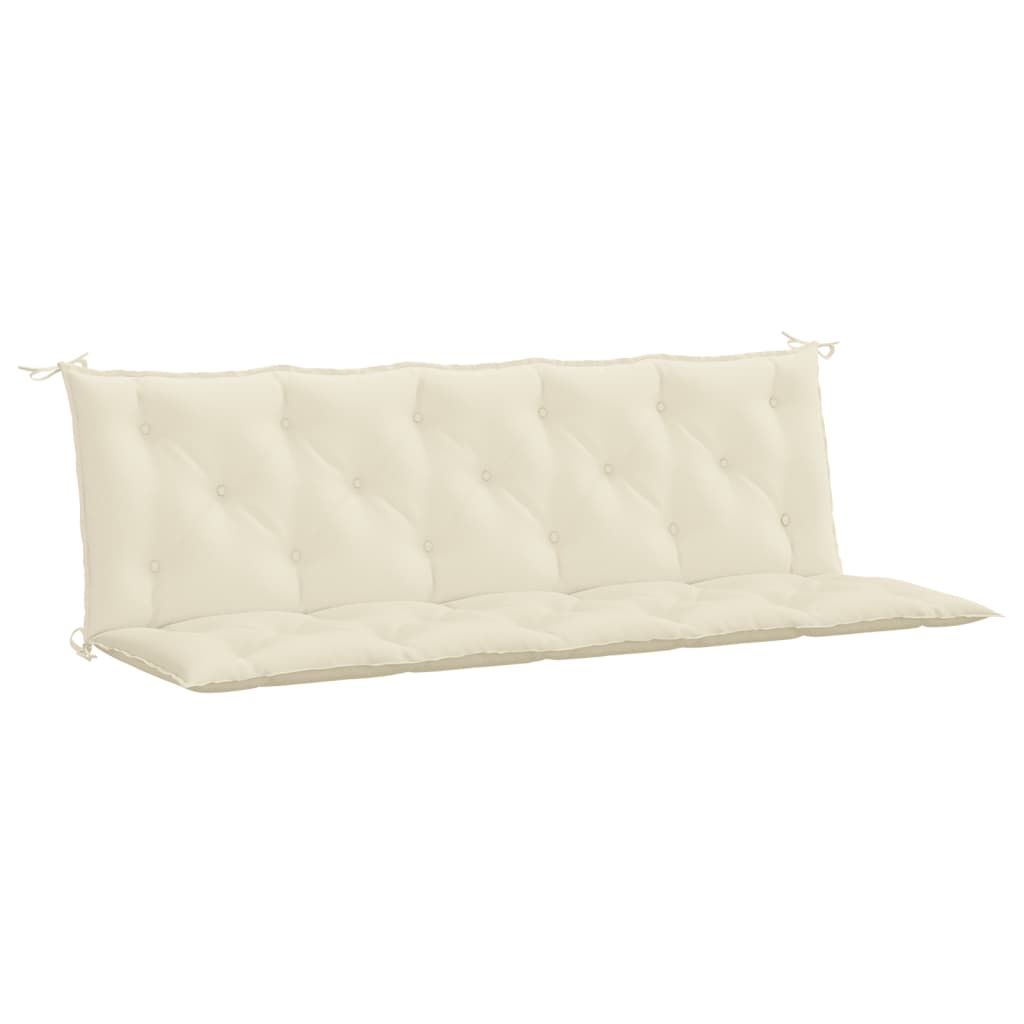 vidaXL Garden Bench Cushion Cream White 180x(50+50)x7cm Oxford Fabric