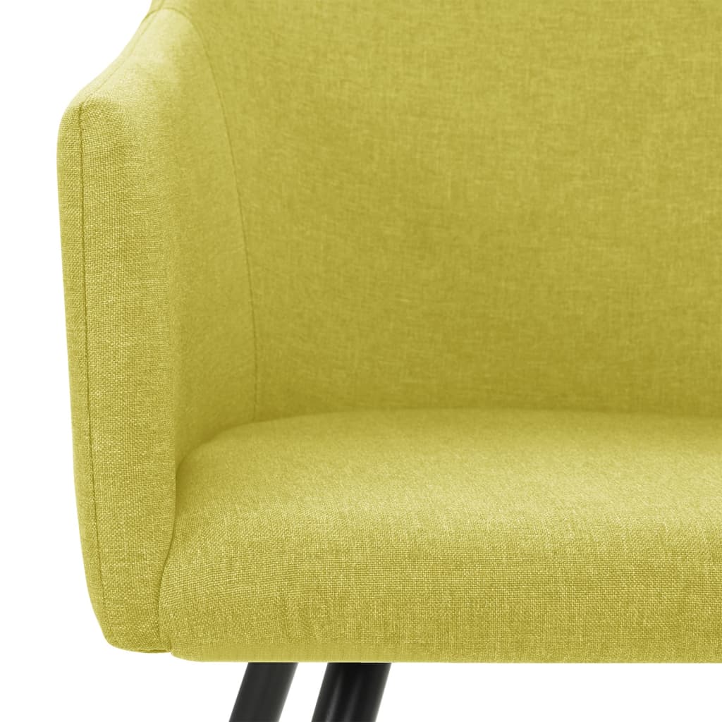 vidaXL Dining Chairs 2 pcs Green Fabric