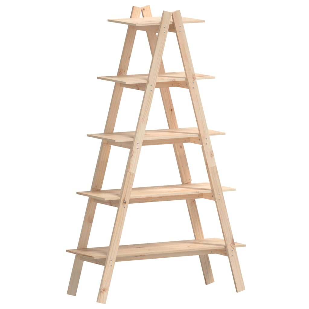 vidaXL 5-Tier Shelf A-shape 110x40x180.5 cm Solid Wood Pine