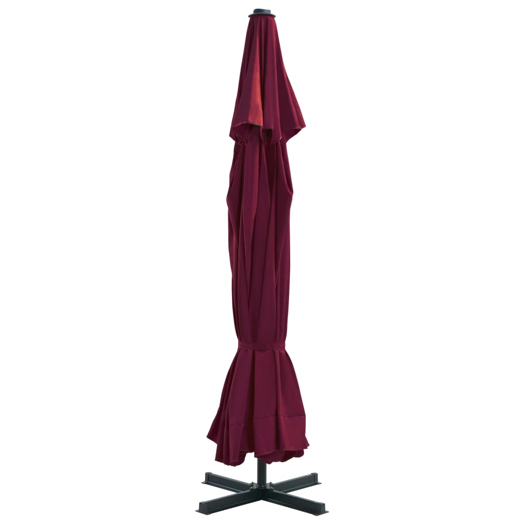 vidaXL Garden Parasol with Aluminium Pole 500 cm Bordeaux Red