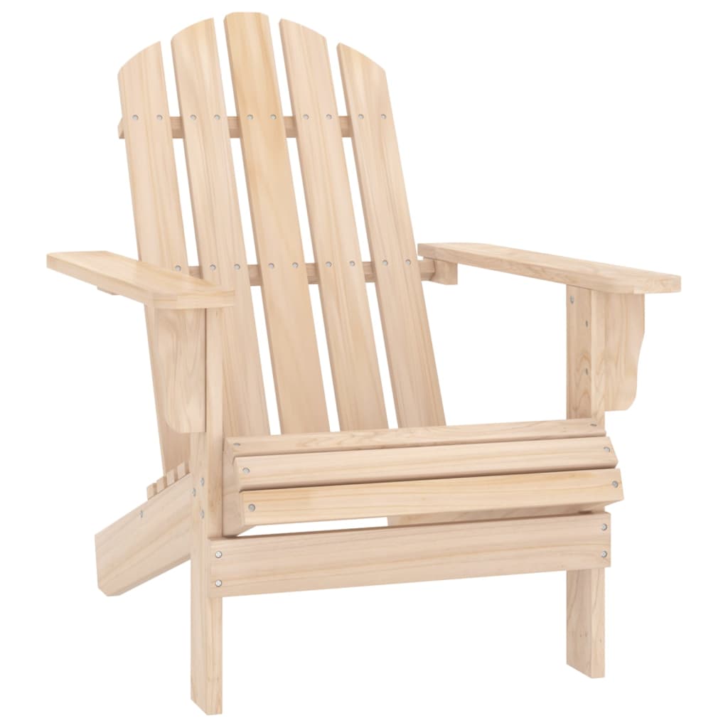 vidaXL Garden Adirondack Chair with Ottoman and Table Solid Fir Wood