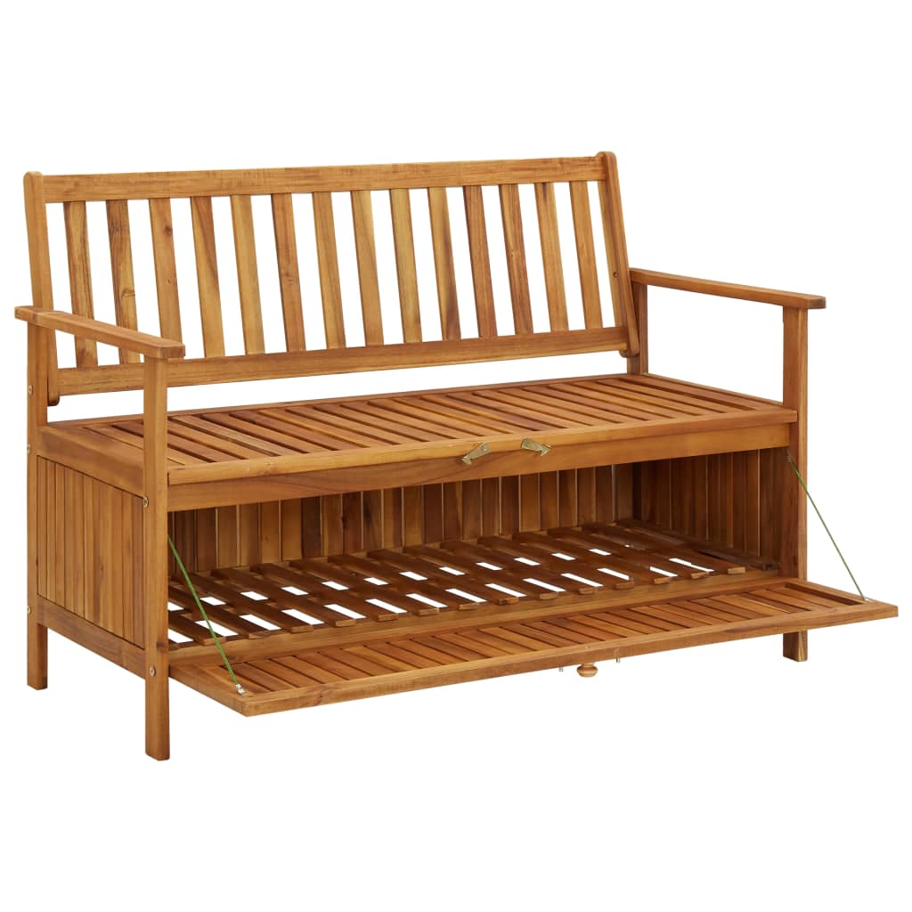 vidaXL Garden Storage Bench 120 cm Solid Acacia Wood