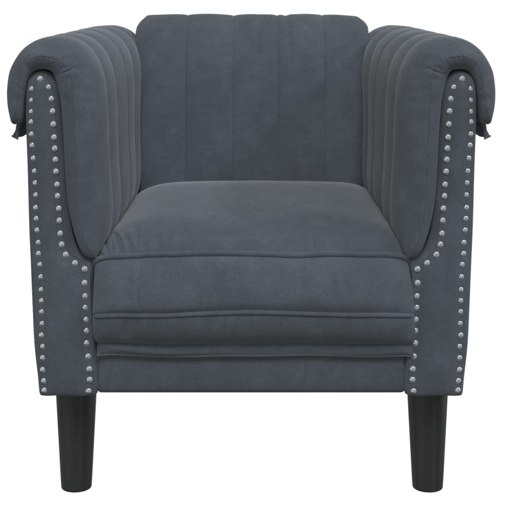 vidaXL Sofa Chair Dark Grey Velvet