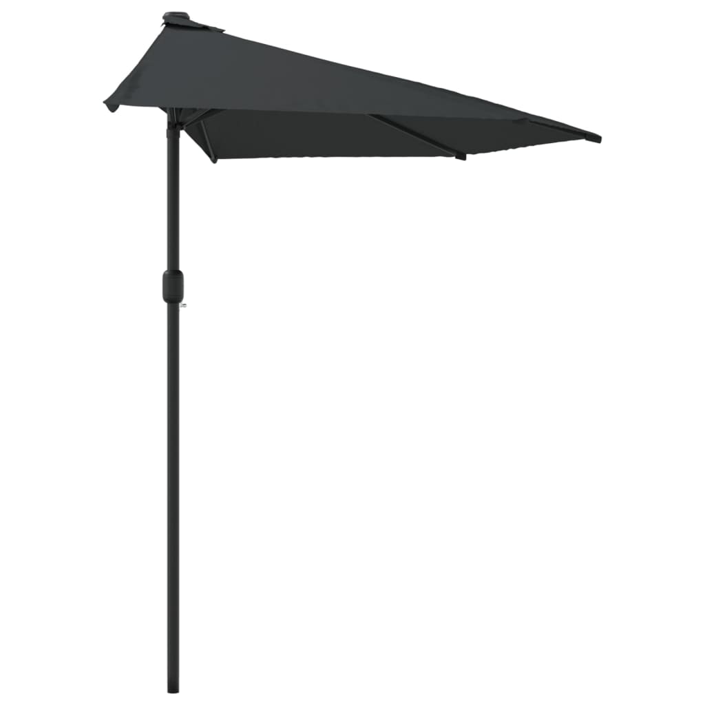 vidaXL Garden Parasol with Aluminium Pole Anthracite 300x155 cm Half