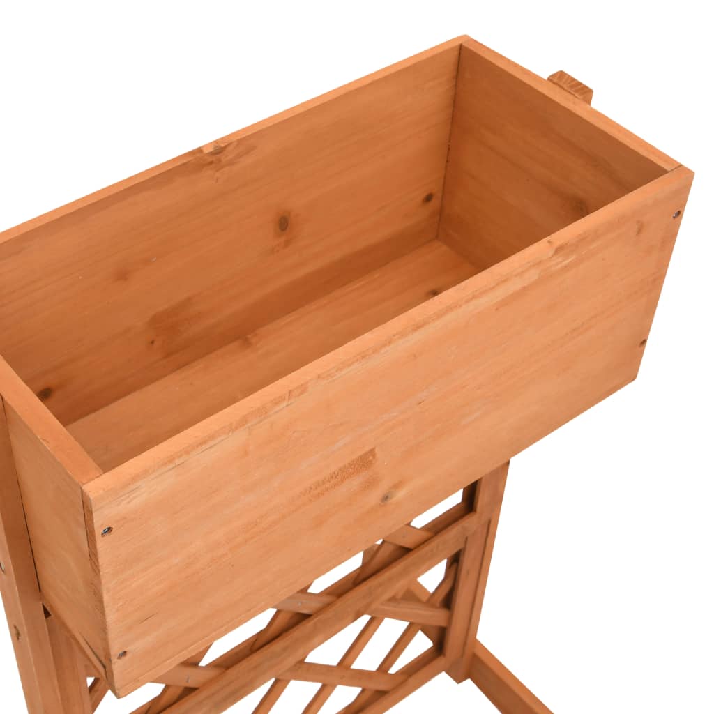 vidaXL Garden Trellis Planter Orange 45x30x74 cm Solid Firwood