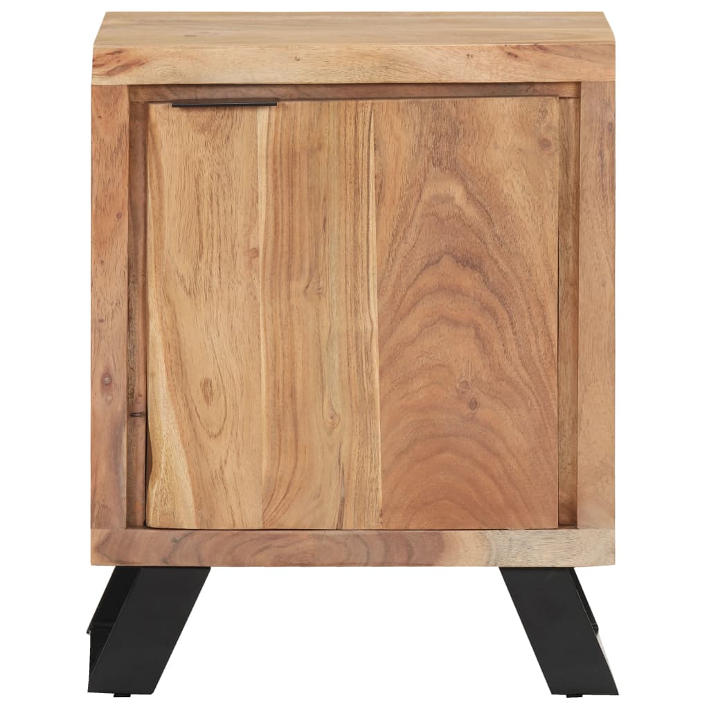 vidaXL Bedside Cabinet 40x30x50 cm Solid Acacia Wood with Live Edges