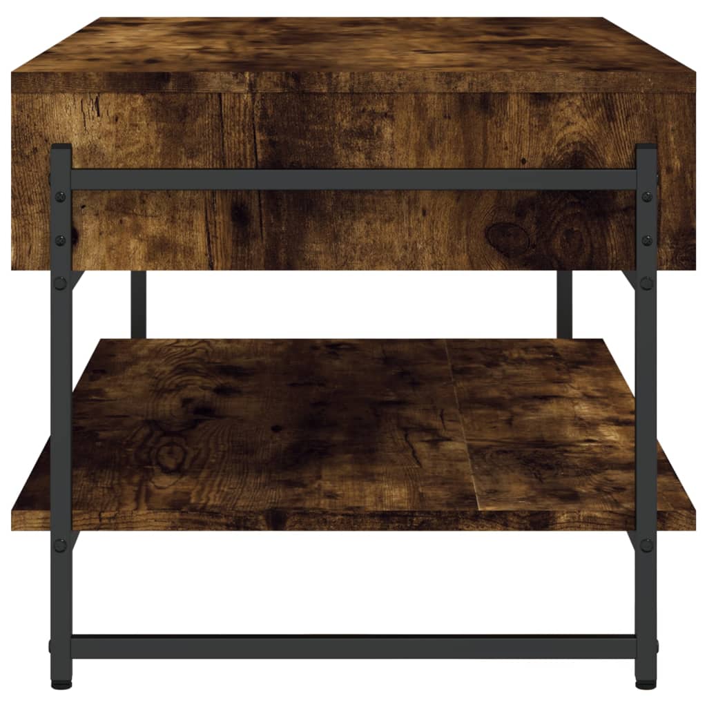 vidaXL Coffee Table Smoked Oak 90x50x45 cm Engineered Wood