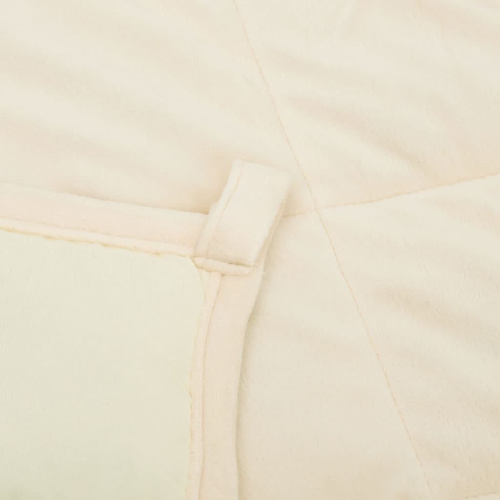 vidaXL Weighted Blanket Light Cream 220x235 cm King 11 kg Fabric