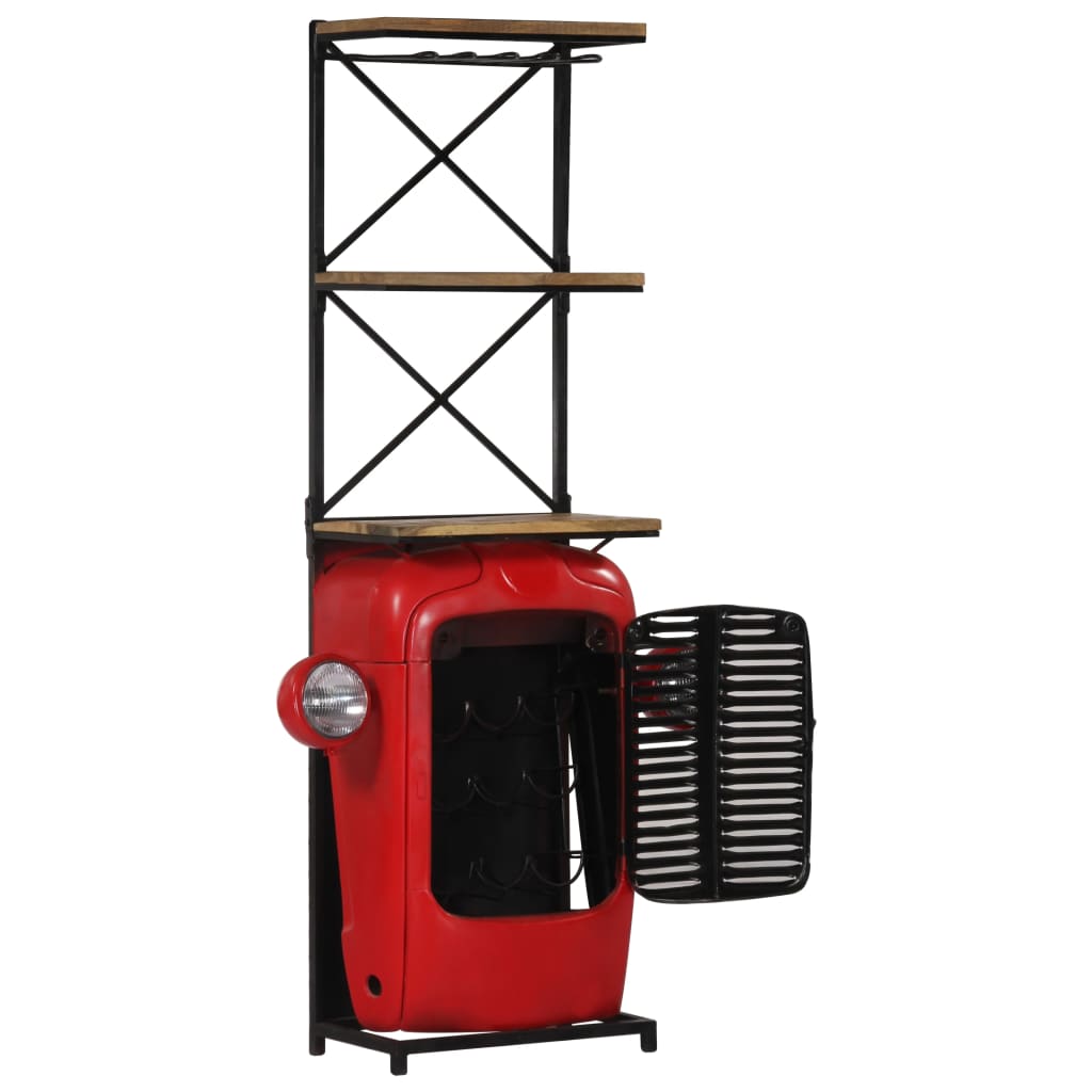 vidaXL Tractor Wine Cabinet 49x31x172 cm Solid Mango Wood