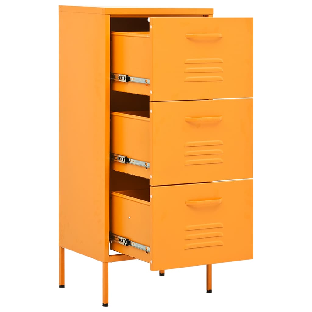 vidaXL Storage Cabinet Mustard Yellow 42.5x35x101.5 cm Steel