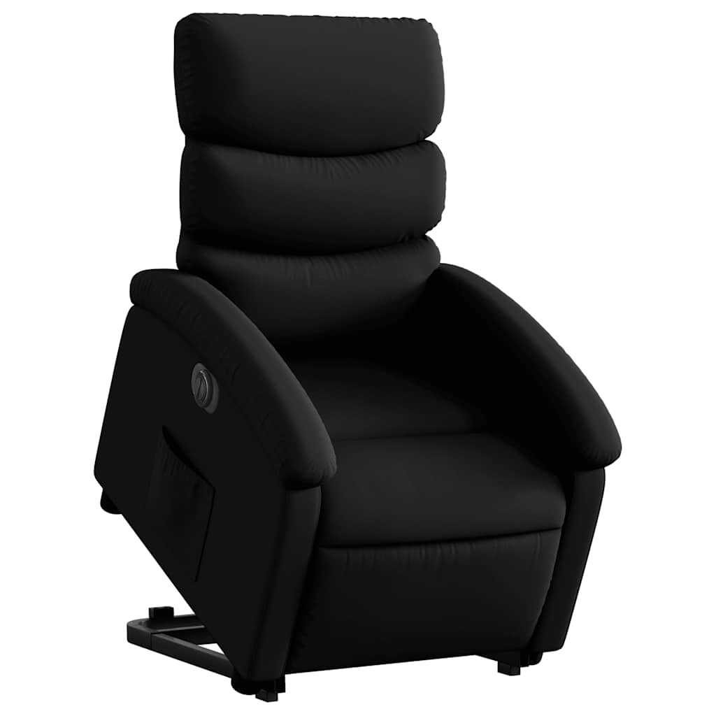 vidaXL Electric Stand up Recliner Chair Black Faux Leather