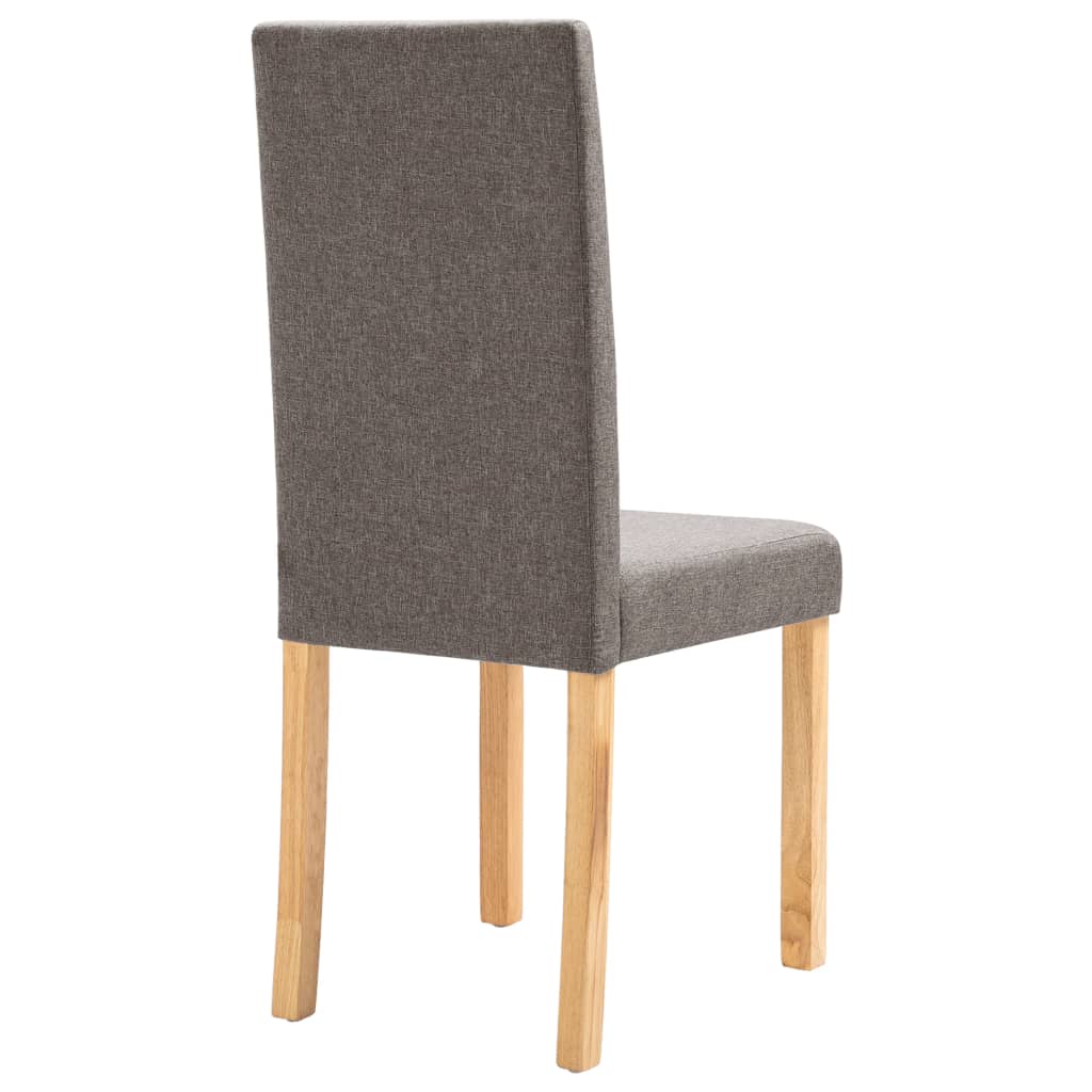 vidaXL Dining Chairs 2 pcs Taupe Fabric