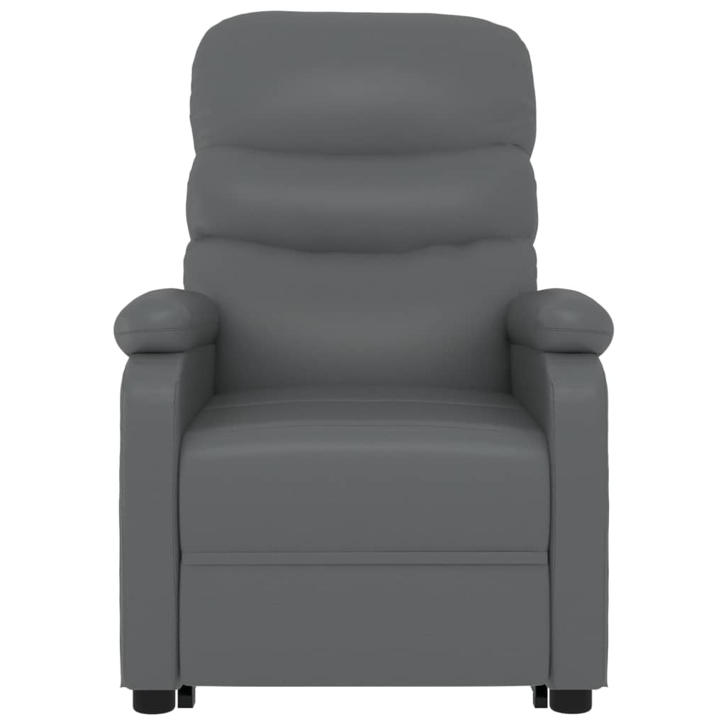 vidaXL Stand up Massage Chair Anthracite Faux Leather