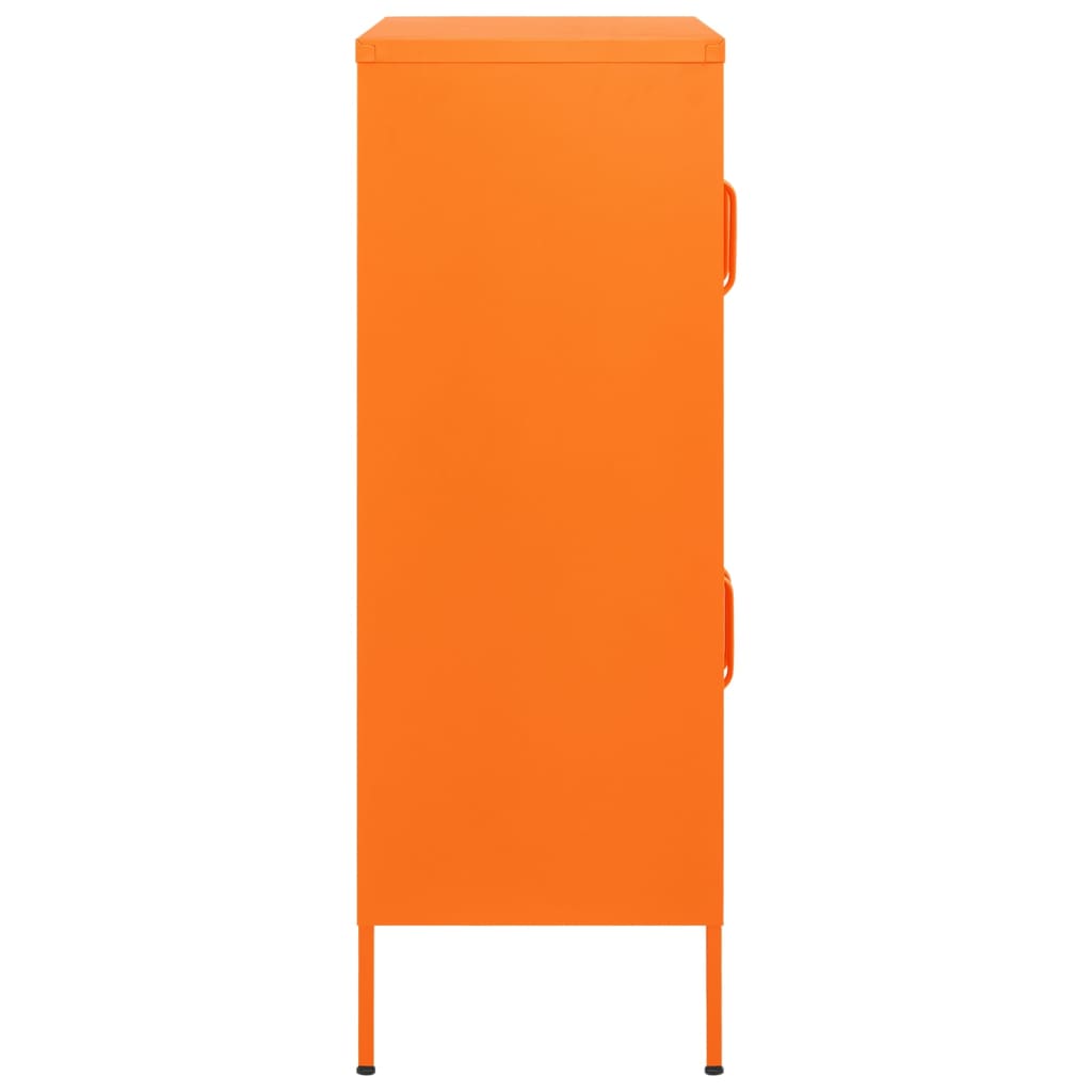 vidaXL Storage Cabinet Orange 80x35x101.5 cm Steel