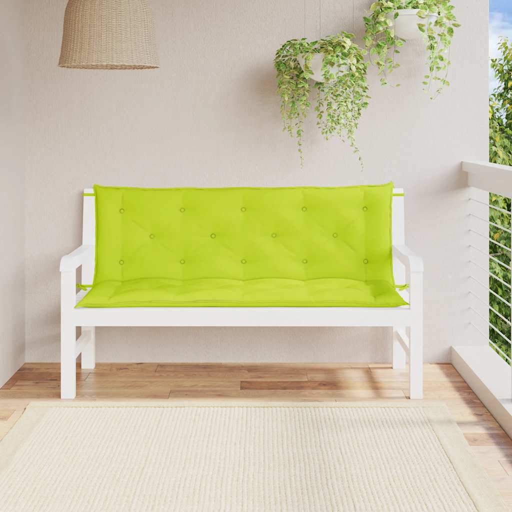 vidaXL Garden Bench Cushion Bright Green 150x(50+50)x7cm Oxford Fabric