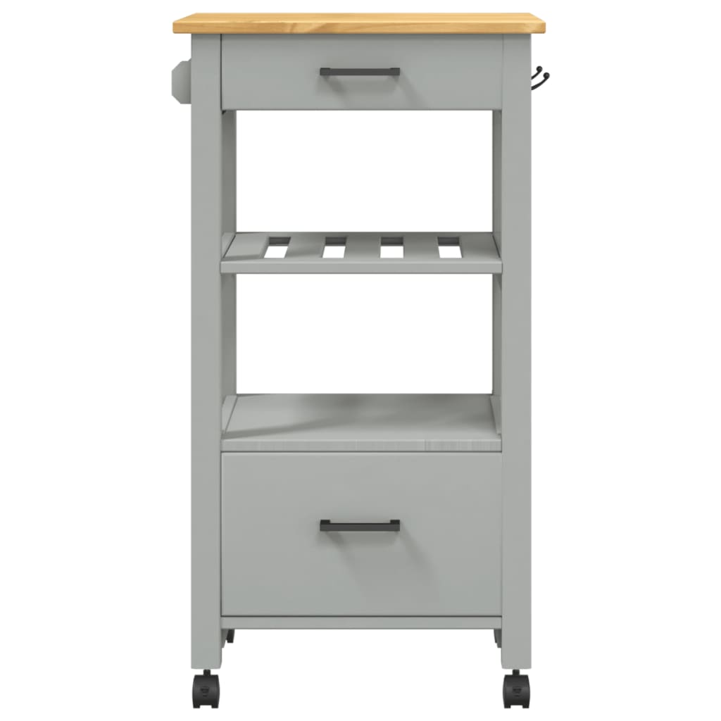 vidaXL Kitchen Trolley MONZA 48x40x90 cm Solid Wood Pine