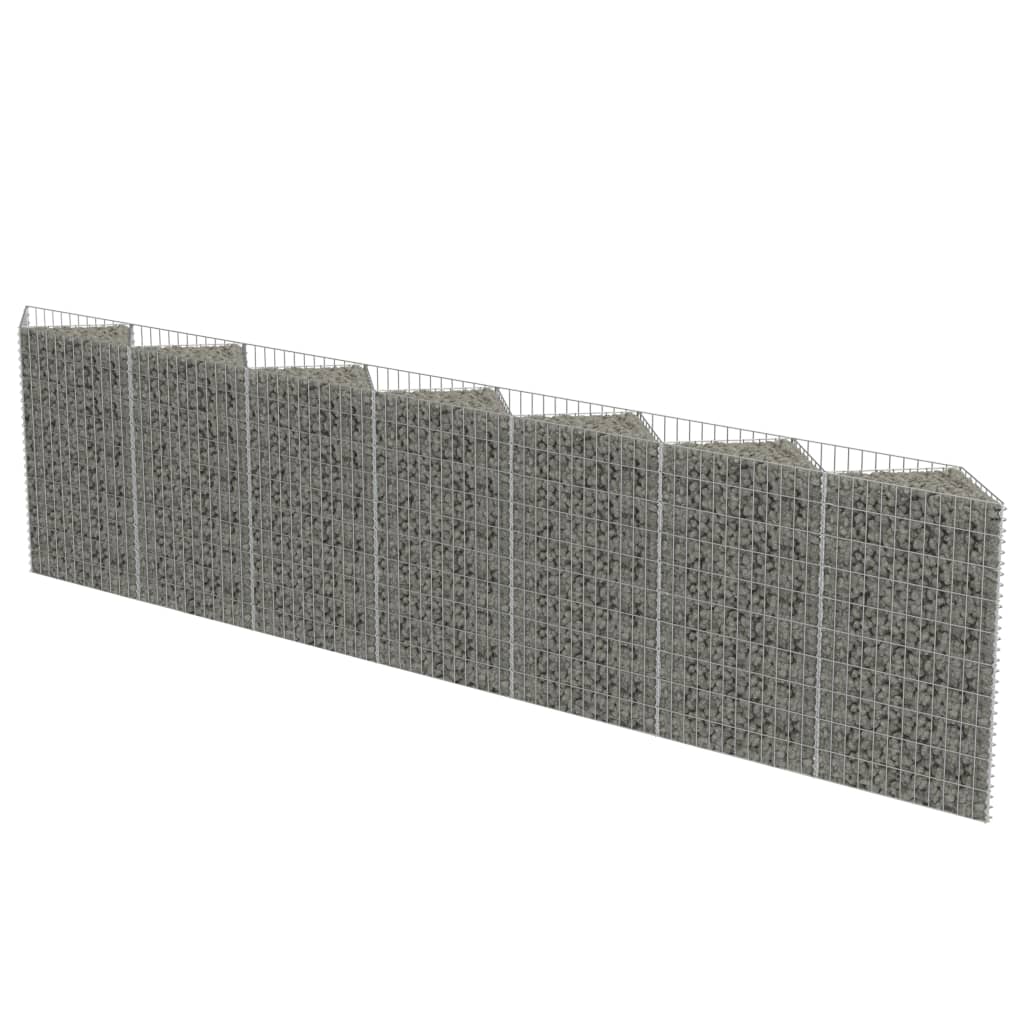 vidaXL Gabion Wall Galvanised Steel 450x30x100 cm