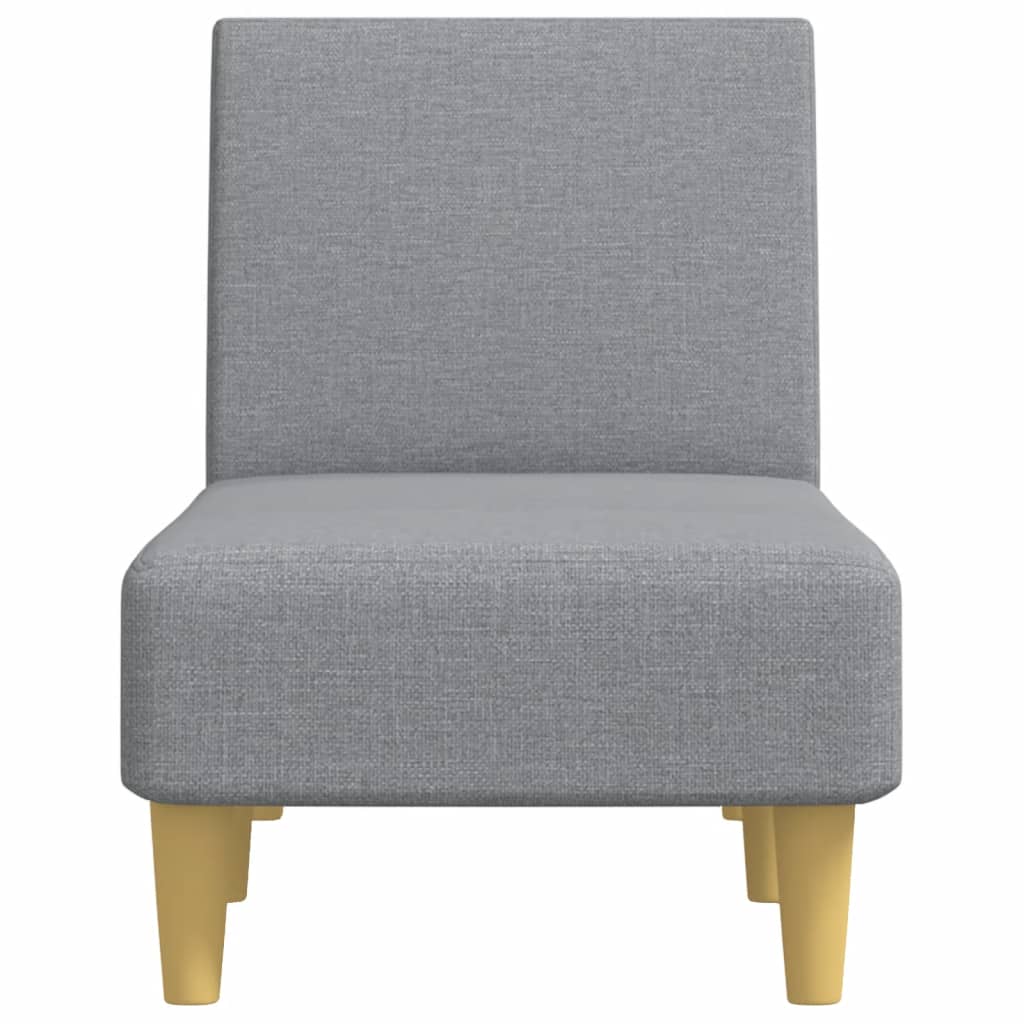 vidaXL Chaise Longue Light Grey Fabric
