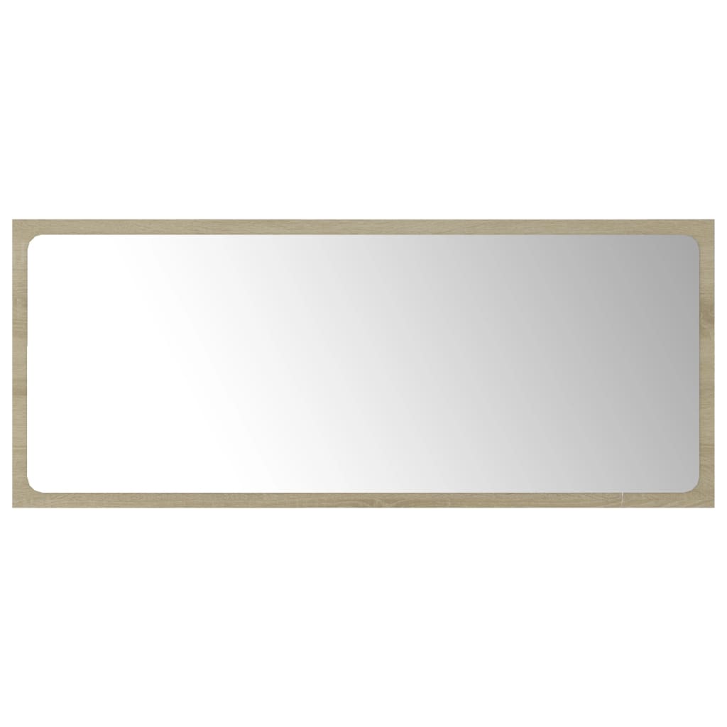 vidaXL Bathroom Mirror Sonoma Oak 90x1.5x37 cm Engineered Wood