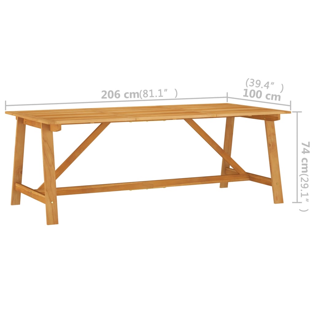 vidaXL 7 Piece Garden Dining Set Brown