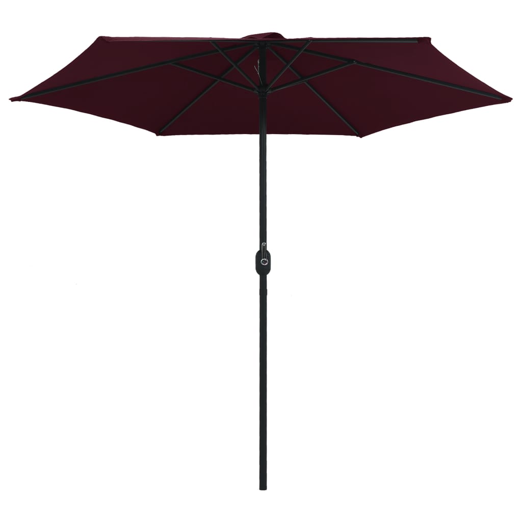 vidaXL Garden Parasol with Aluminium Pole 270x246 cm Bordeaux Red