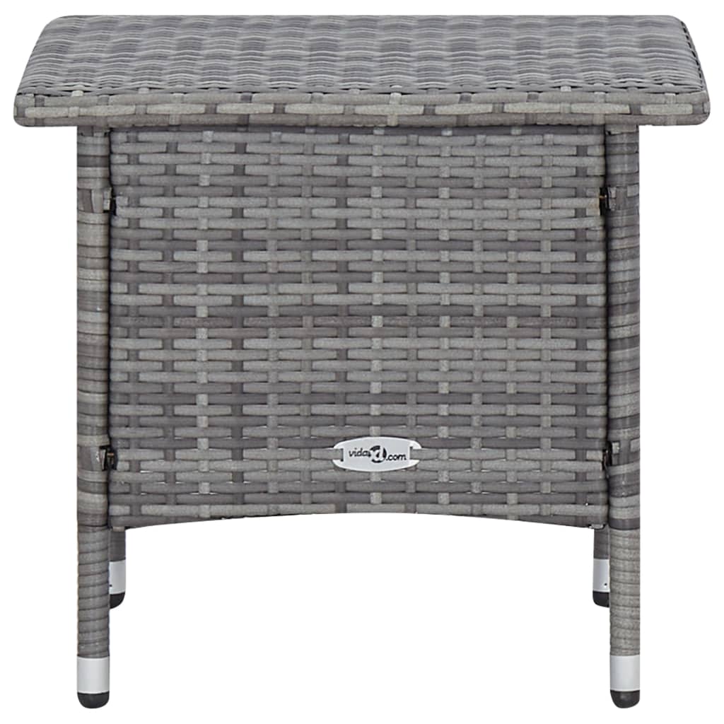vidaXL 2 Piece Garden Lounge Set with Cushions Poly Rattan Grey