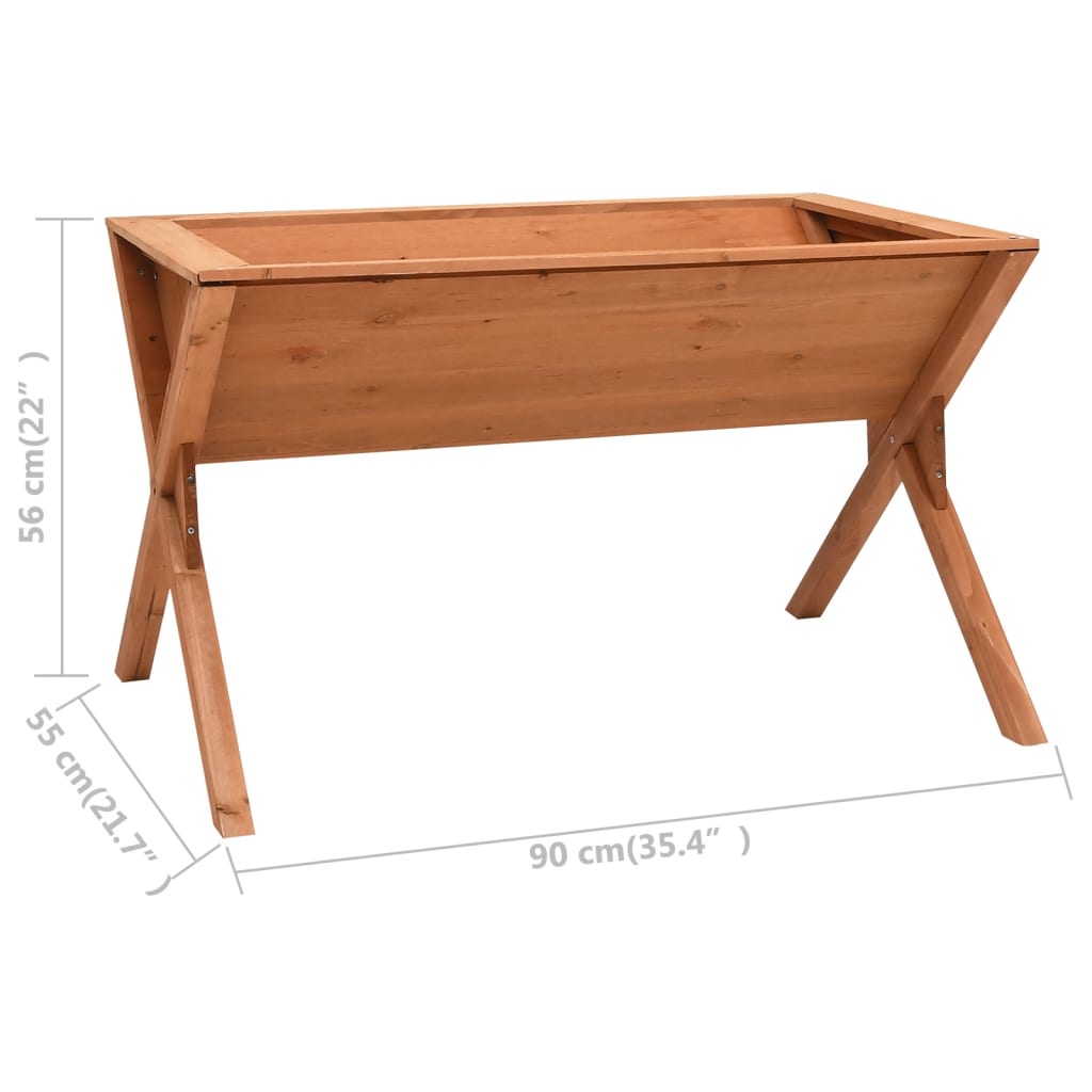 vidaXL Planter 90x55x56 cm Firwood