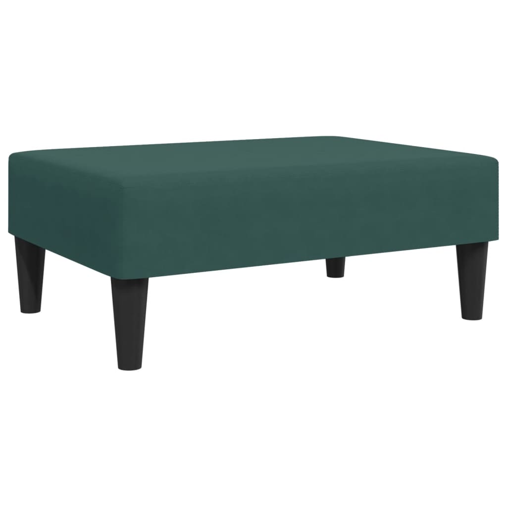 vidaXL 2-Seater Sofa Bed with Footstool Dark Green Velvet