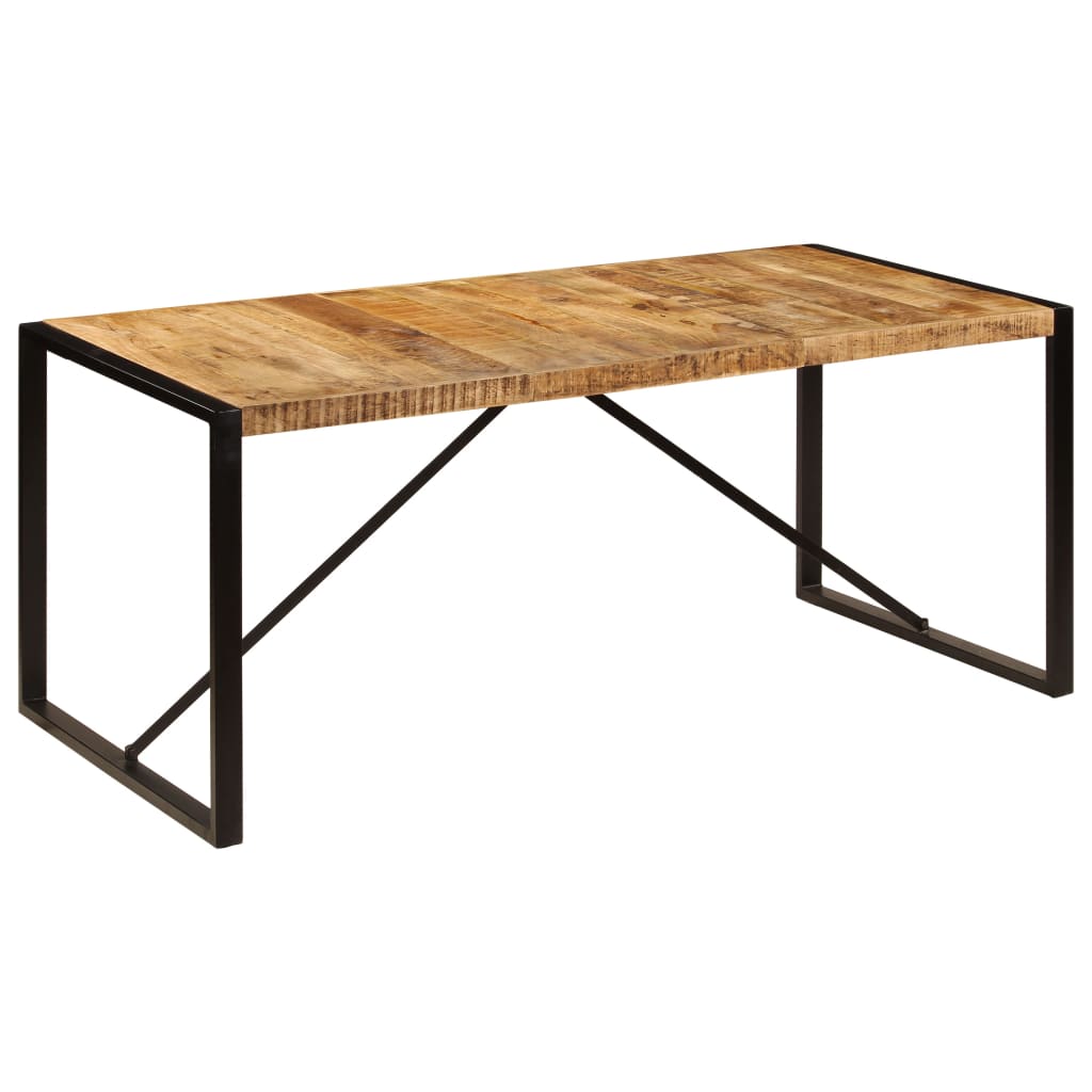 vidaXL Dining Table Solid Rough Mango Wood 180 cm