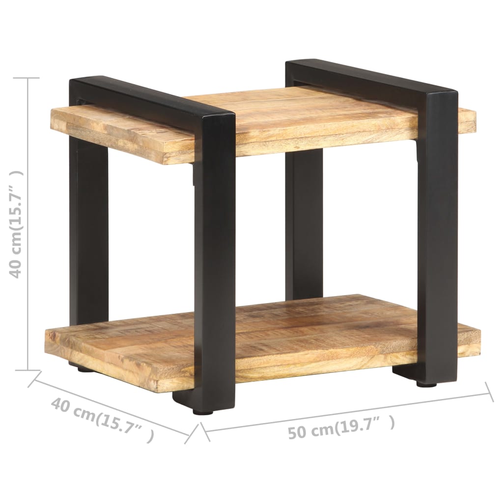 vidaXL Bedside Cabinet 50x40x40 cm Rough Mango Wood