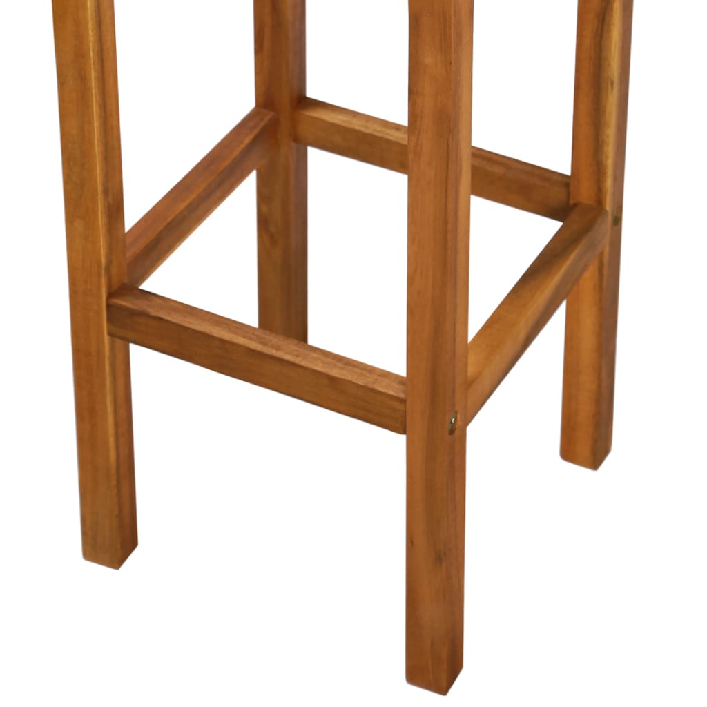 vidaXL Bar Chairs 2 pcs Solid Acacia Wood