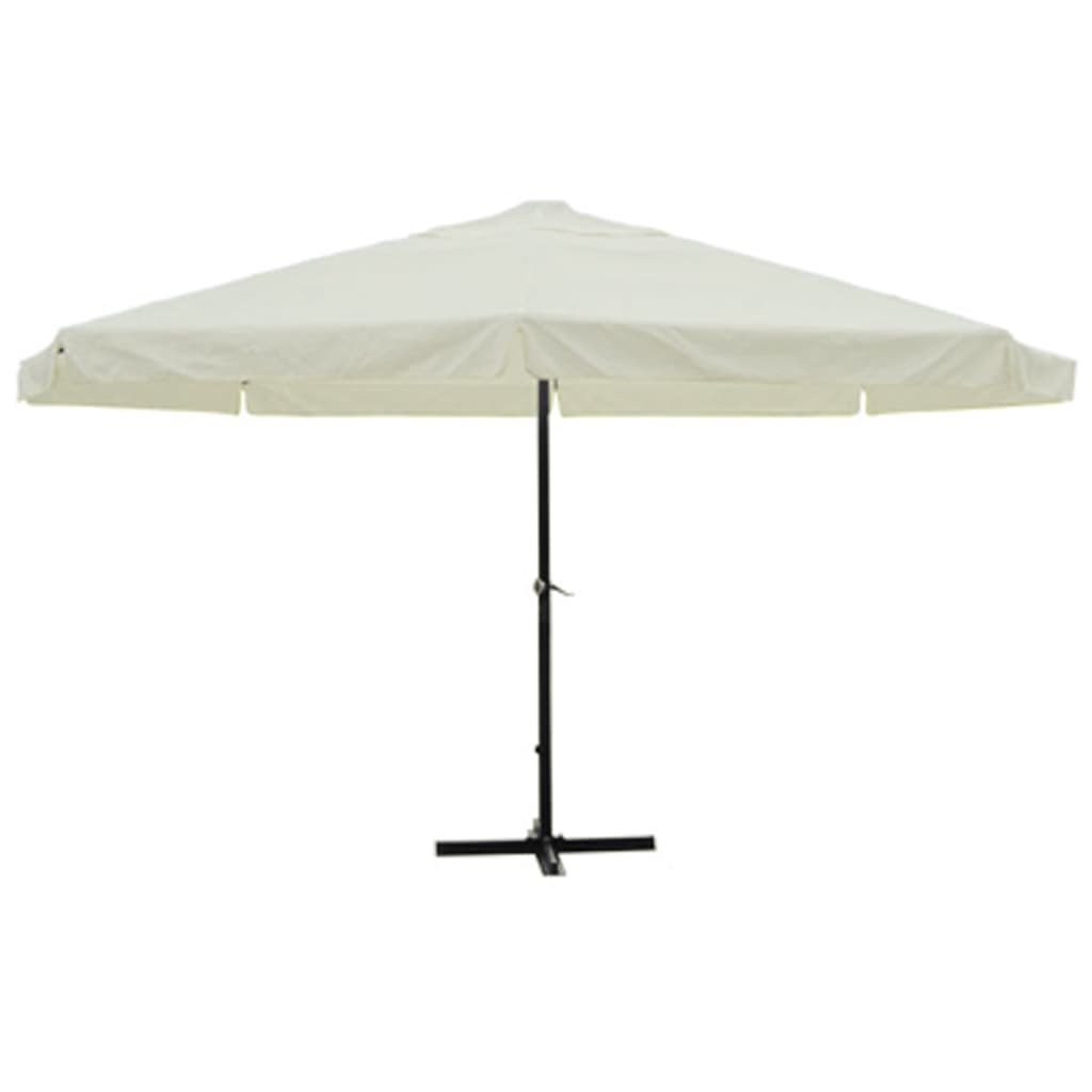 vidaXL Garden Parasol White Aluminium 500 cm