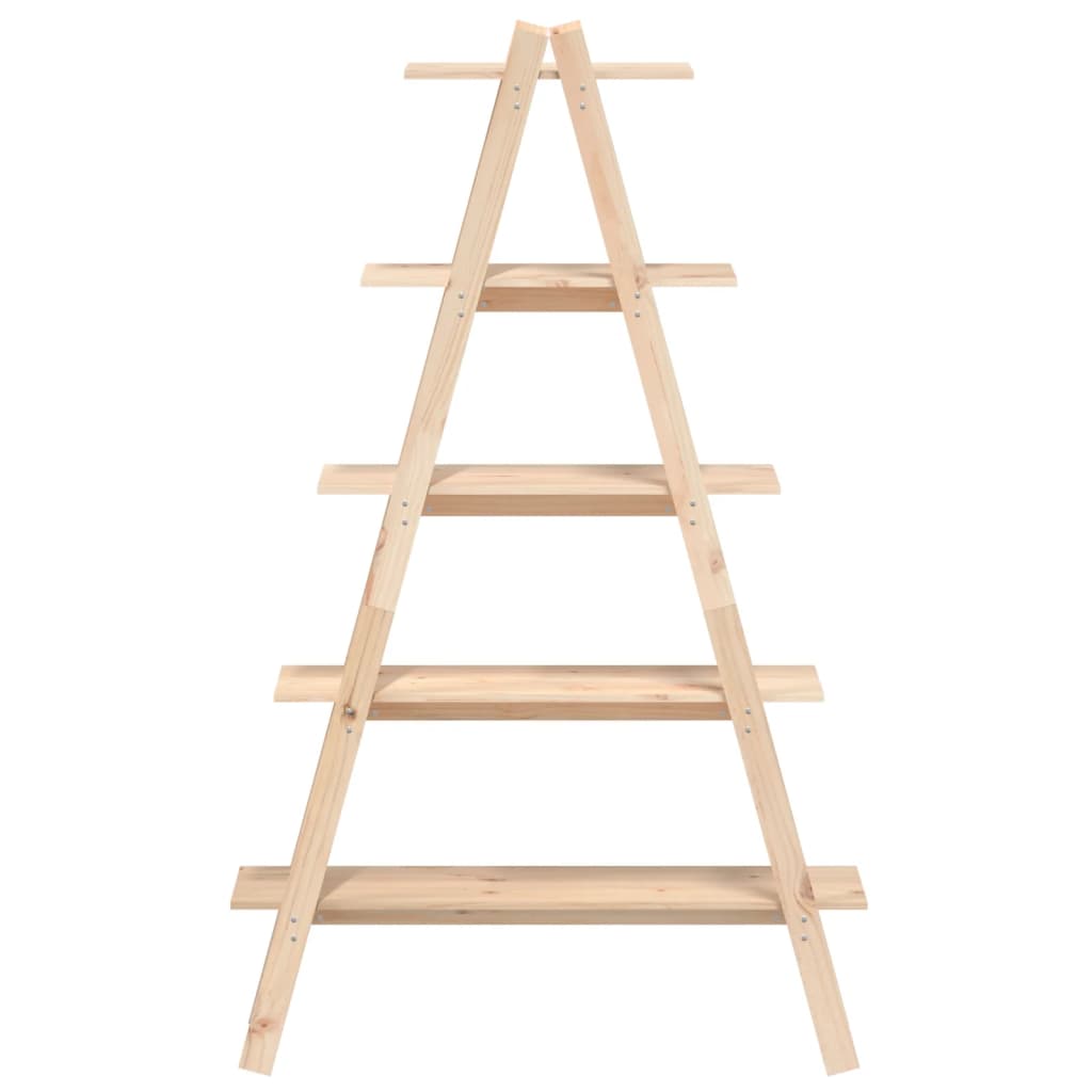 vidaXL 5-Tier Shelf A-shape 110x40x180.5 cm Solid Wood Pine