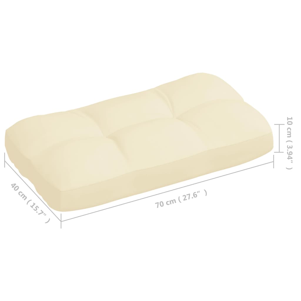 vidaXL Pallet Sofa Cushions 7 pcs Cream