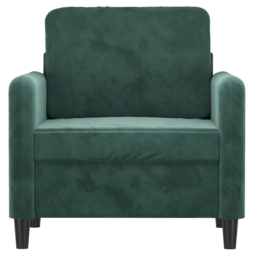 vidaXL Sofa Chair Dark Green 60 cm Velvet