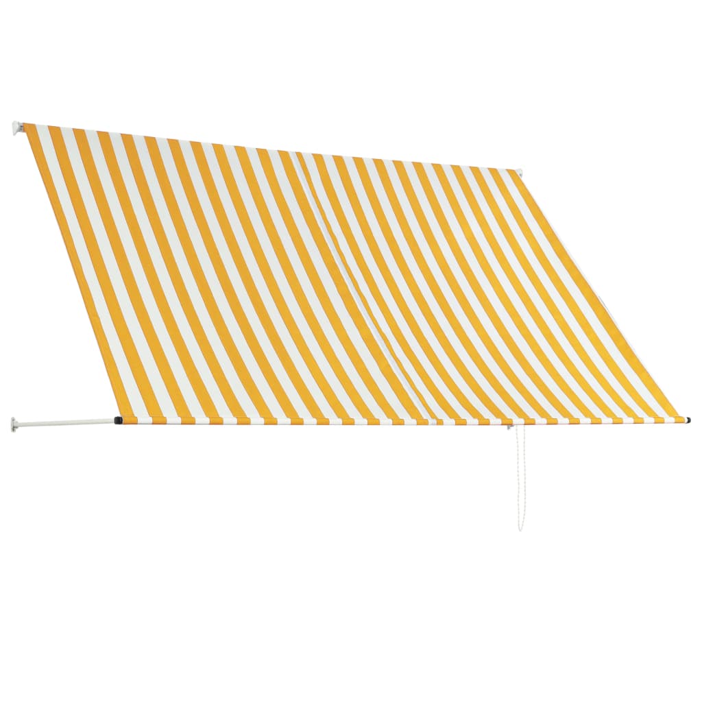 vidaXL Retractable Awning 250x150 cm Yellow and White