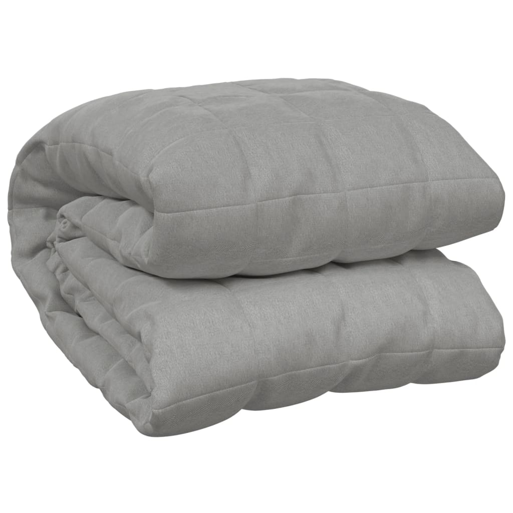 vidaXL Weighted Blanket Grey 200x200 cm 9 kg Fabric