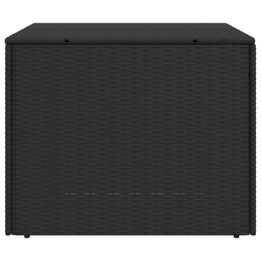 vidaXL Garden Storage Box Black 291L Poly Rattan