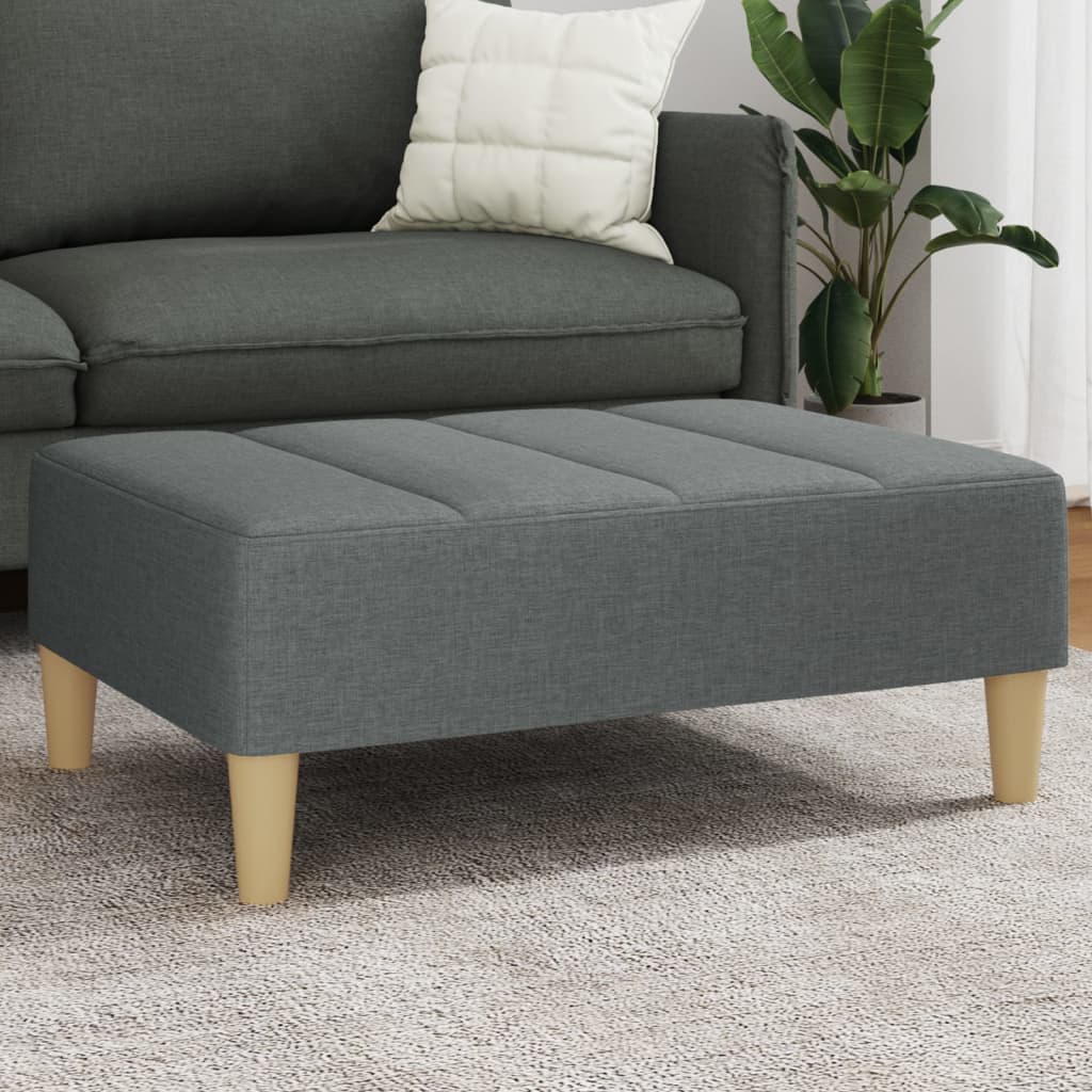 vidaXL Footstool Dark Grey 77x55x31 cm Fabric