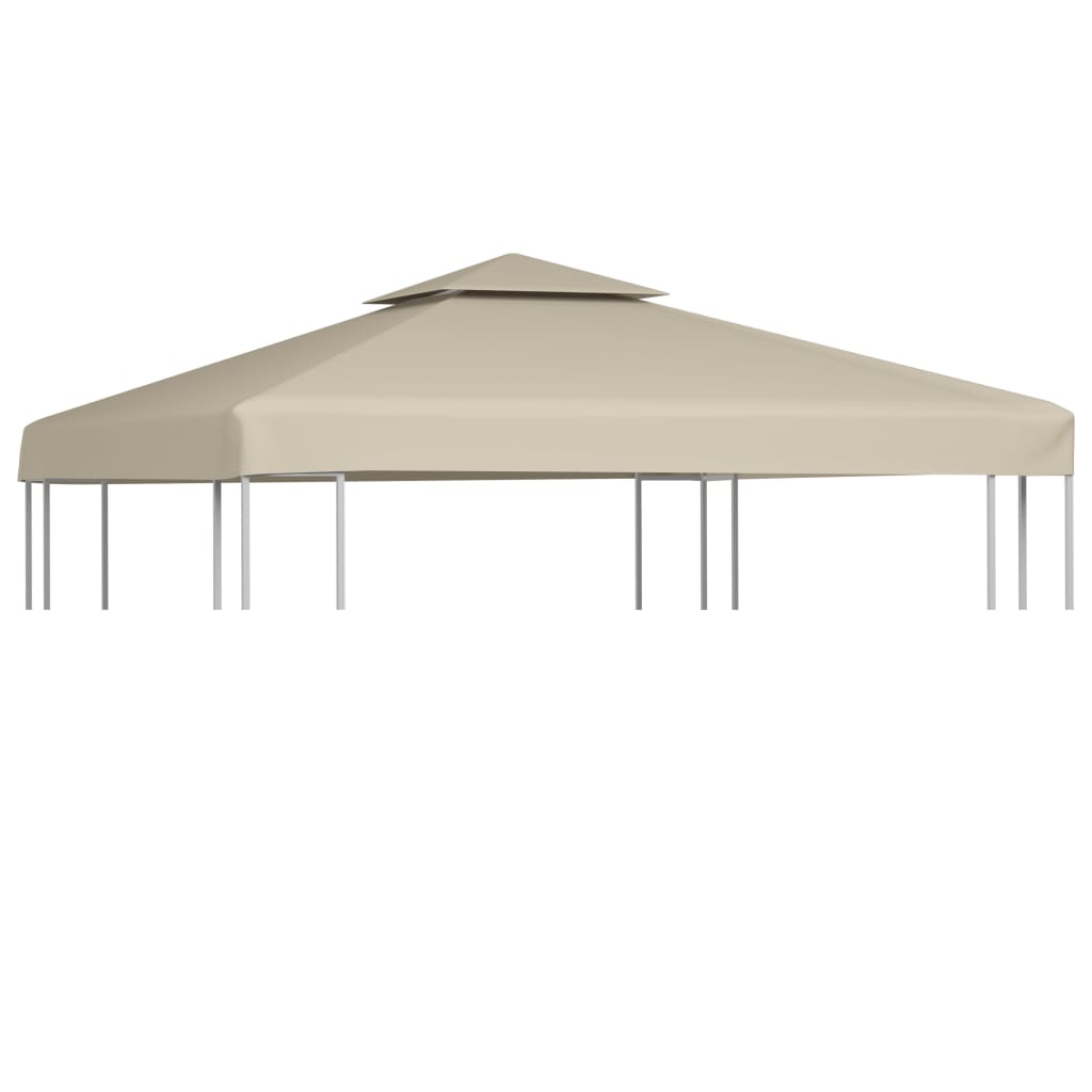 vidaXL Gazebo Cover Canopy Replacement 310 g / m² Beige 3 x 3 m