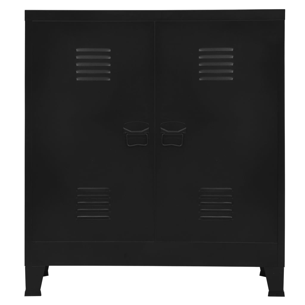 vidaXL Industrial Storage Chest Black Steel