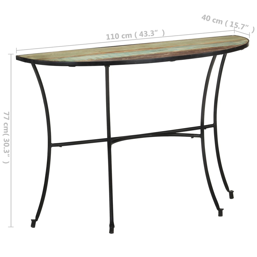 vidaXL Side Table 110x40x77 cm Solid Reclaimed Wood